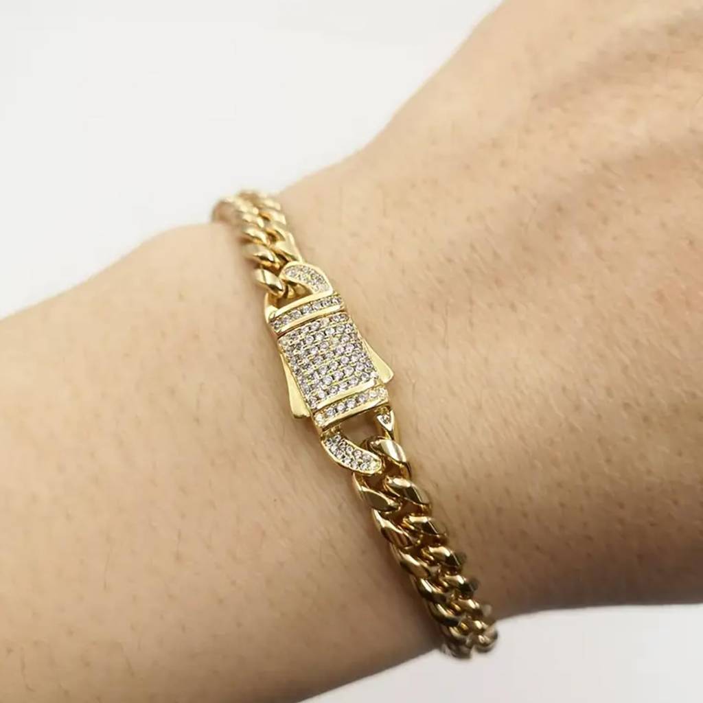 Gold Plated Stainless Steel Metal Openable Bracelet Stylish Jewellery Gift For Men & Boys : PX5SB81G