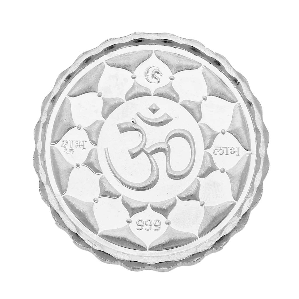 Sri Jagdamba Pearls 10 Grams Ganesh Silver Coin : SJSC003R99