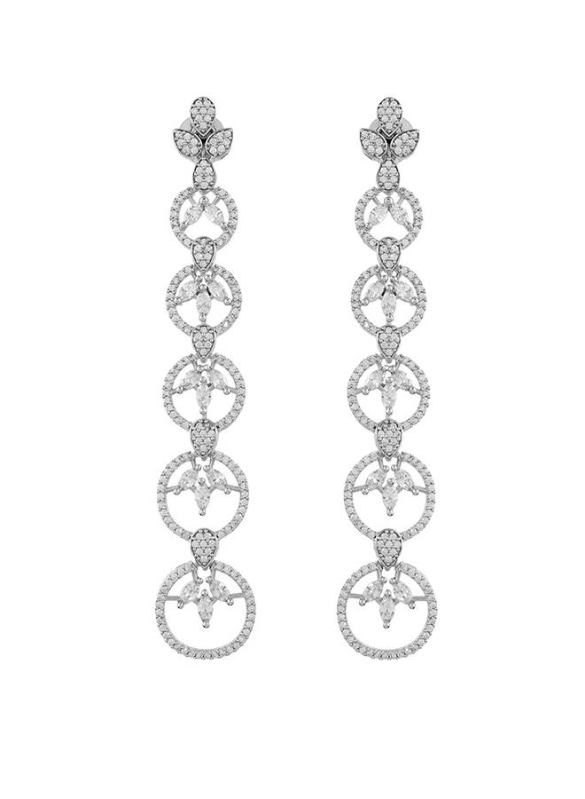 Sparkling Elegance Eternal Grace American Diamond Dangler Earrings : 8905124528411