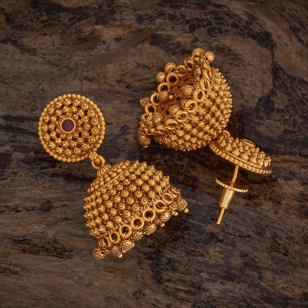Kushal'S Fashion Jewellery Dome Shaped Jhumkas Earrings-172680 : 413113