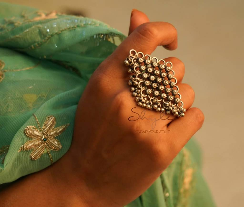Tattva Intricate Jali Ghughri Statement Ring : SR2015