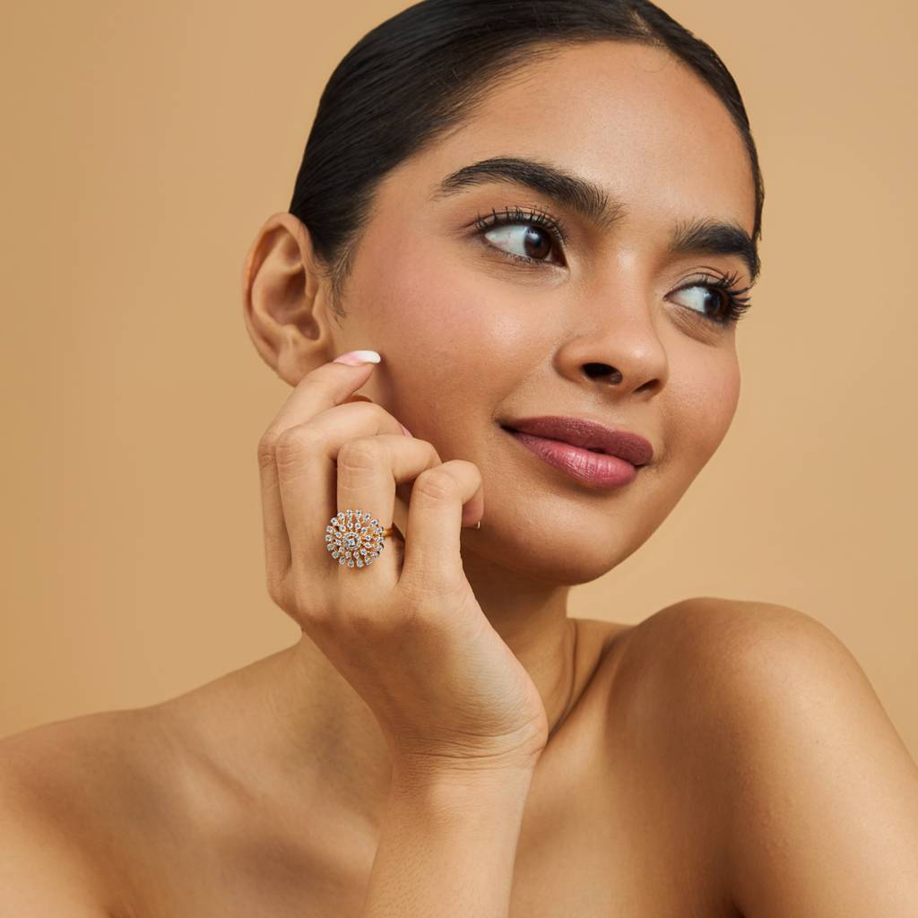 Kushal'S Fashion Jewellery -Plated Party Zircon Finger Ring -177310