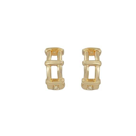 Chic Gold Finish Modern Stud Earrings For Women Girls Work & Daily Use : 5010125-IGER