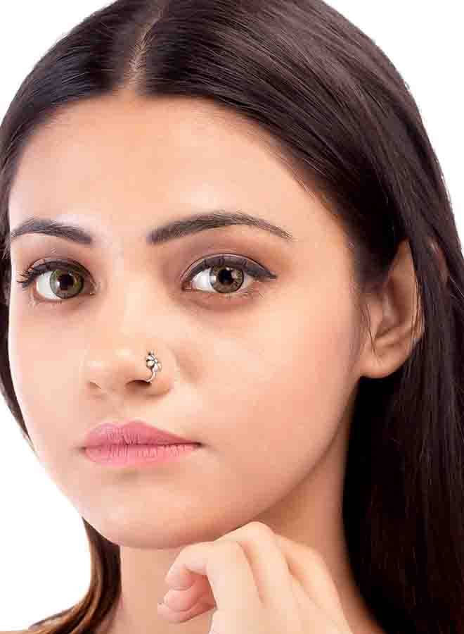 Moksh Ext Floral Nose Ring : 8907617984049