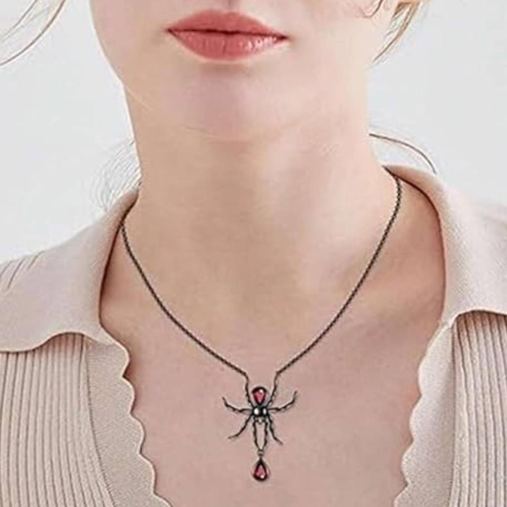 Bloodstone Necklace : NS14234-BLK-RED