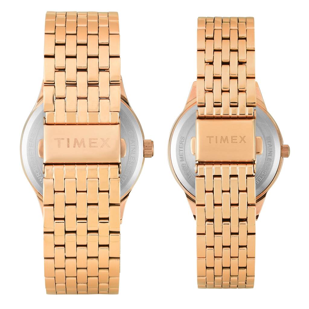 Timex Trendline Round 42Mm Analog Pair Watch - Tw00Pr348 : TW00PR349
