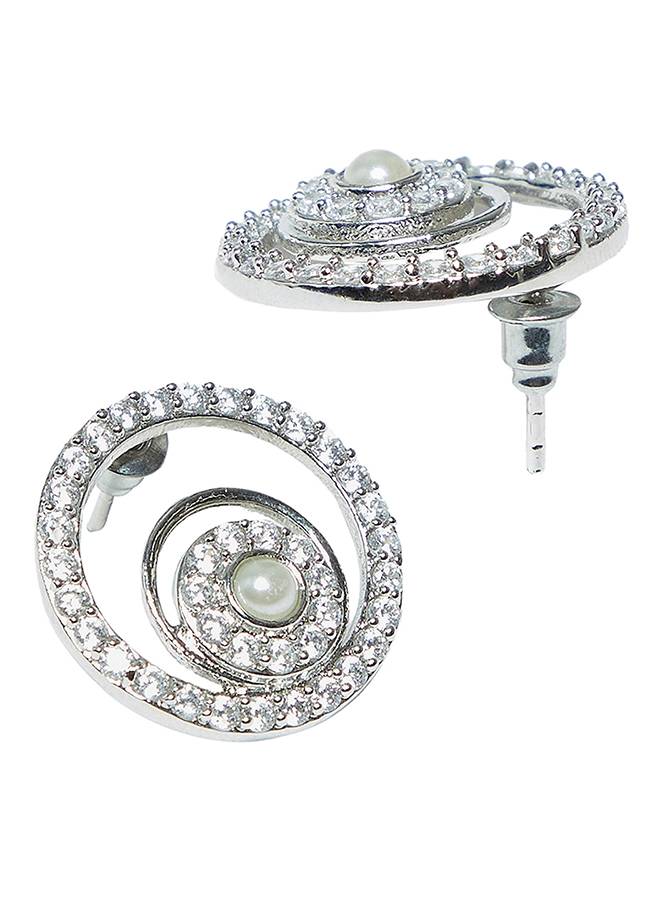 Spiral Shaped Pearly Whites Pendant Set : 8905124451092
