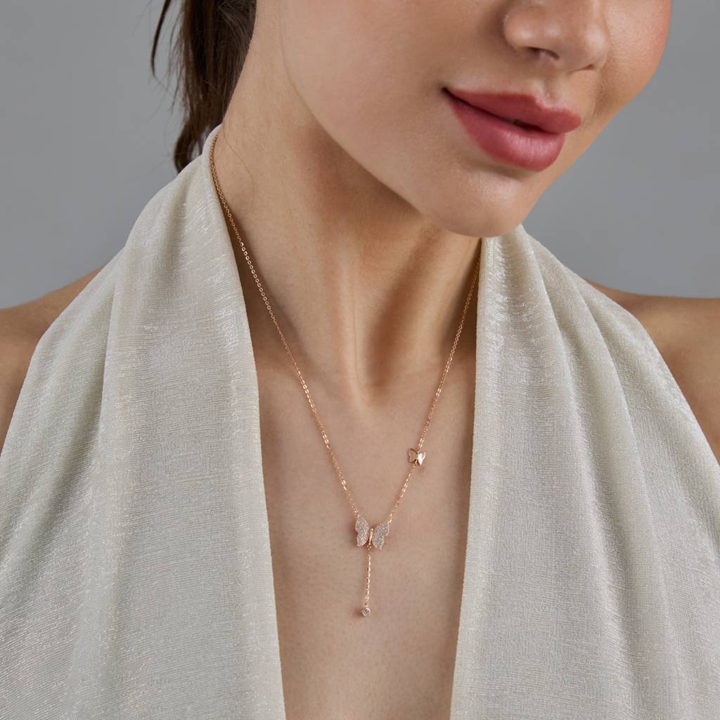 Kushal'S Fashion Jewellery White Rose Gold-Plated Zircon Party 92.5 Sterling Silver Pendant-183011 : 436914