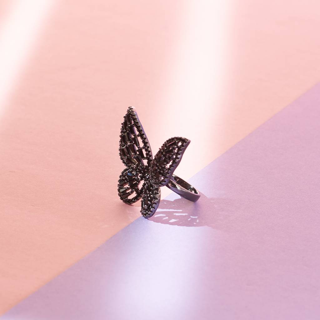 Black Beauty Bliss Ring : RS12838-BLK