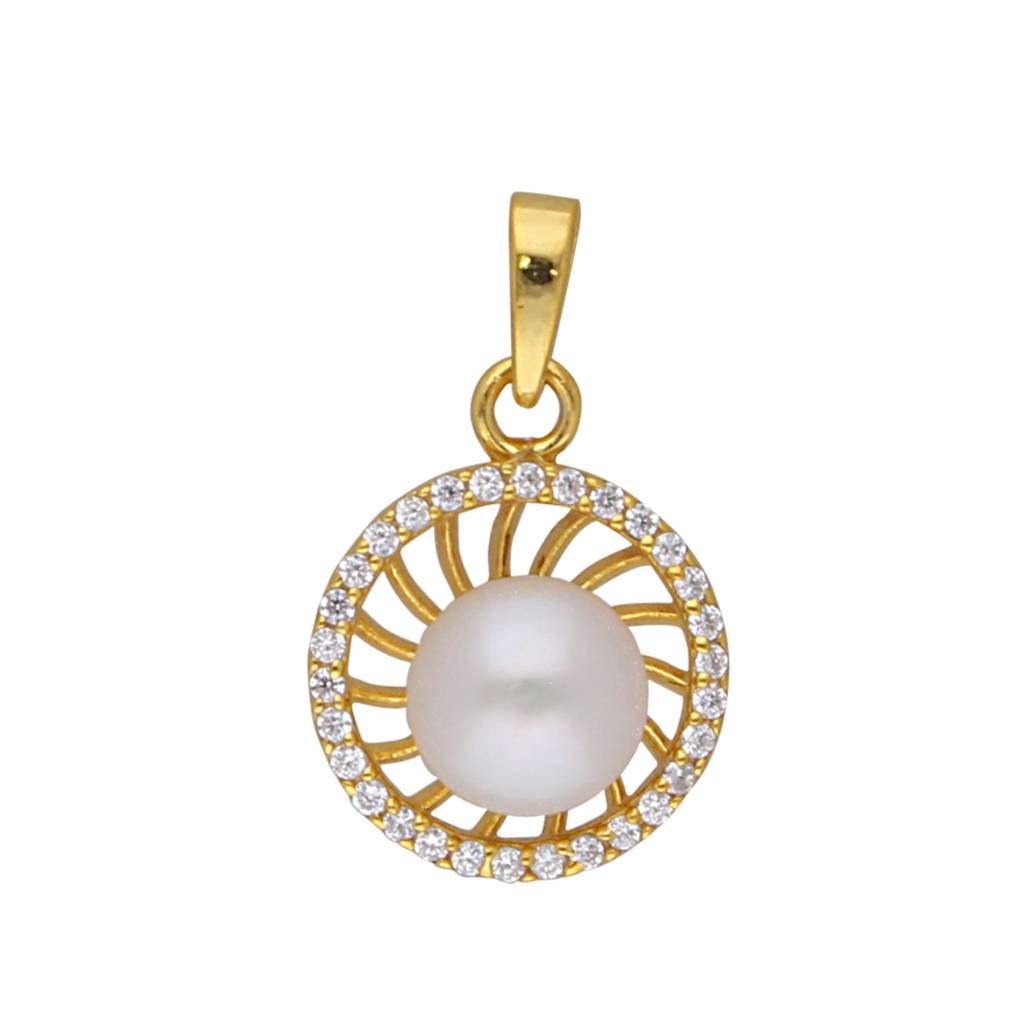 92.5 Sterling Silver Manya Designer Pearl Pendant : JPMAY-22-176