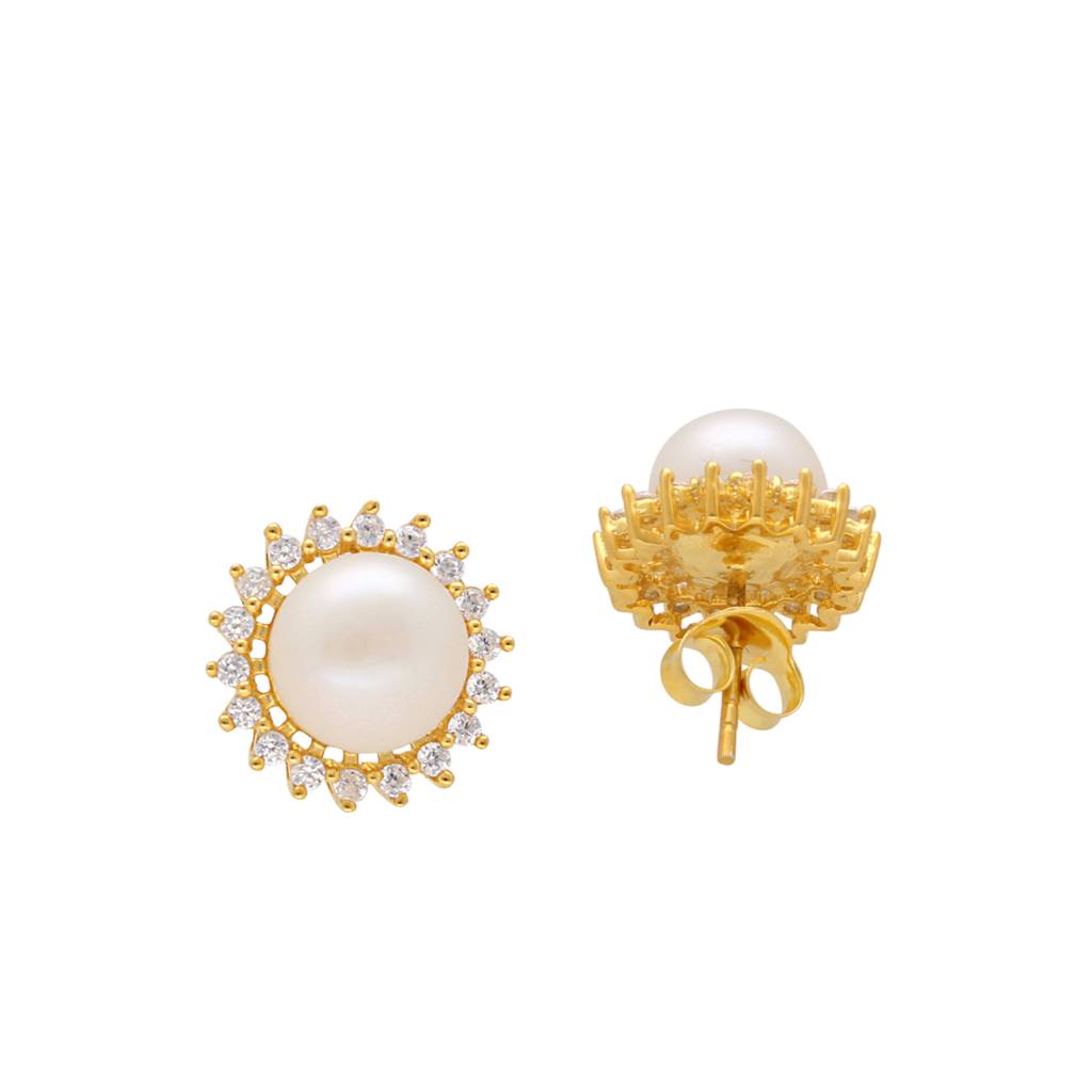 925 Rajata Stud Silver Earrings : JPMAY-22-127