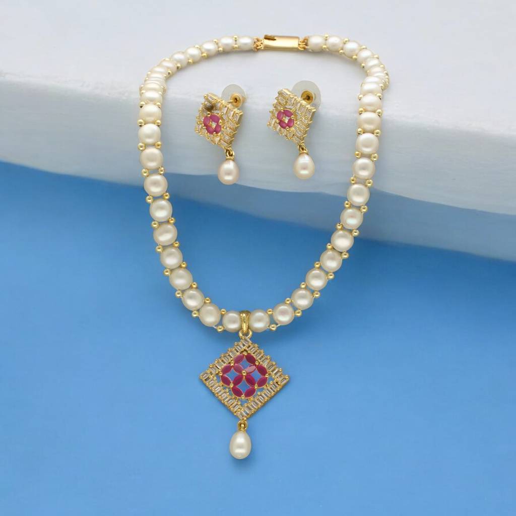 Tanvi Pearl Necklace Set : JPSEP-24-023
