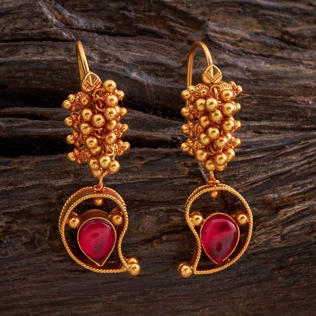 Kushal'S Fashion Jewellery Silver Temple Earring -156556 : 406862