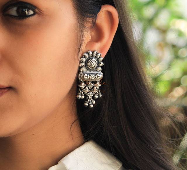 Anvaya Intricate Jali Earrings : SE6055