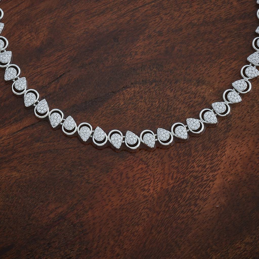 Kushal'S Fashion Jewellery -Plated Party Trendy Zircon Necklace And Earring Set -182304 : 435475