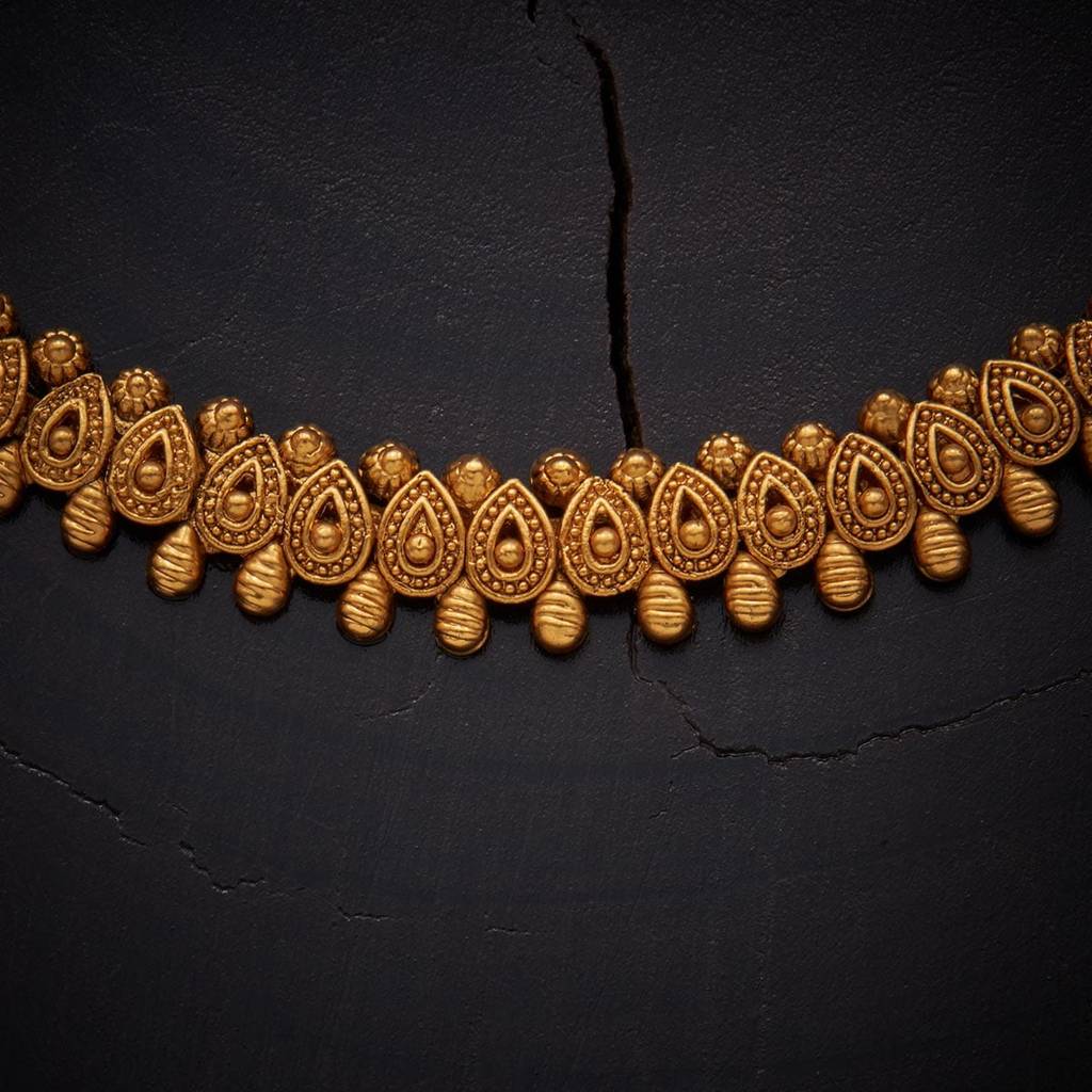 Kushal'S Fashion Jewellery Gold-Plated Ethnic Antique Jewellery Set-136287 : 406031