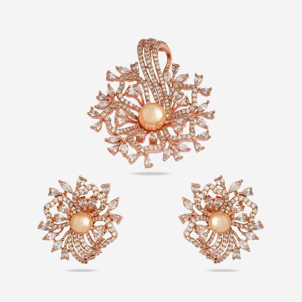 Kushal'S Fashion Jewellery Zircon Pendant Earring -169478 : 407883