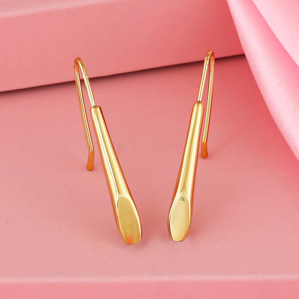 Estele Gold Plated Wand Drop Earrings : 308702ER