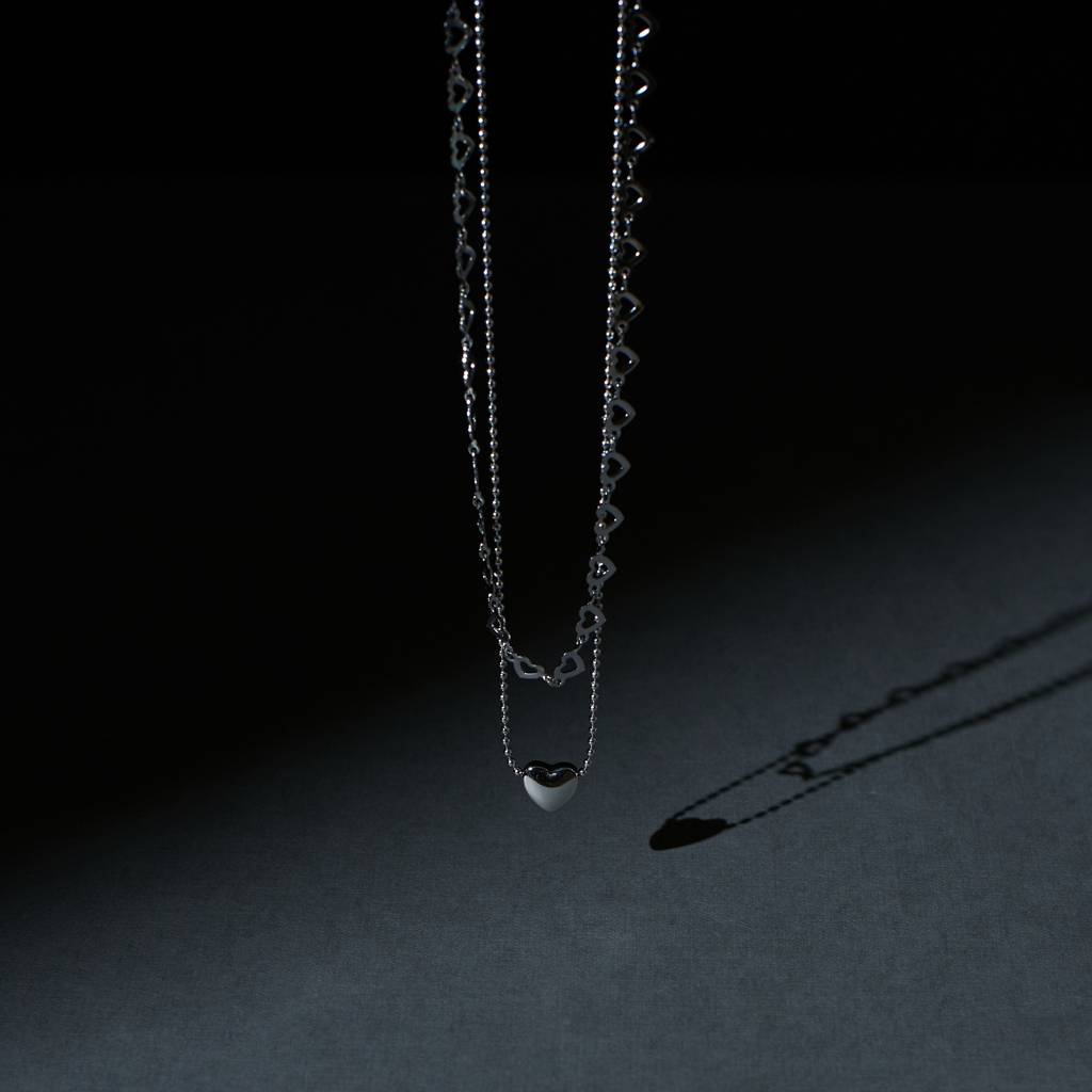 Falling In Love Silver Necklace : NS12485