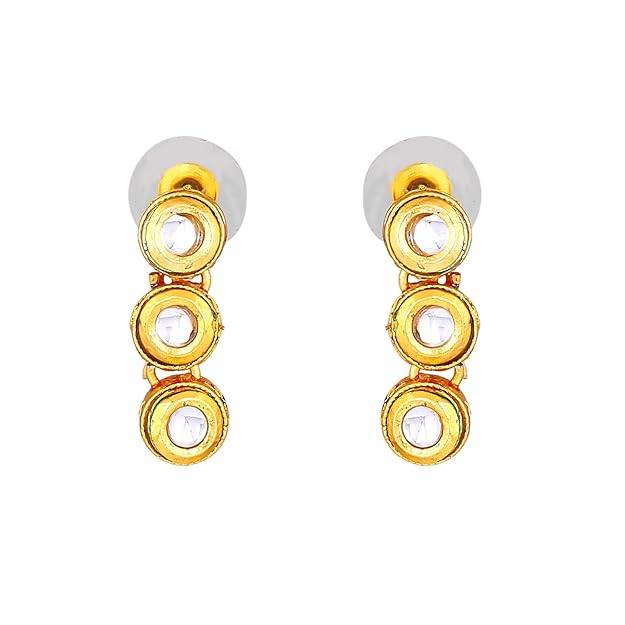 Estele Gold Plated Circular Designer Gehena Necklace Set With Kundan For Women : PJ-031-IGWENKER