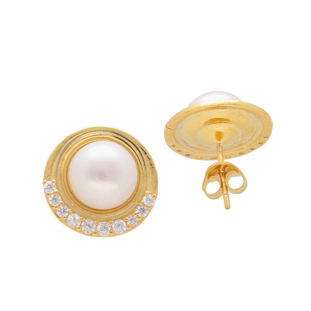 Harinakshi 925 Silver Stud Earrings : JPMAY-22-122