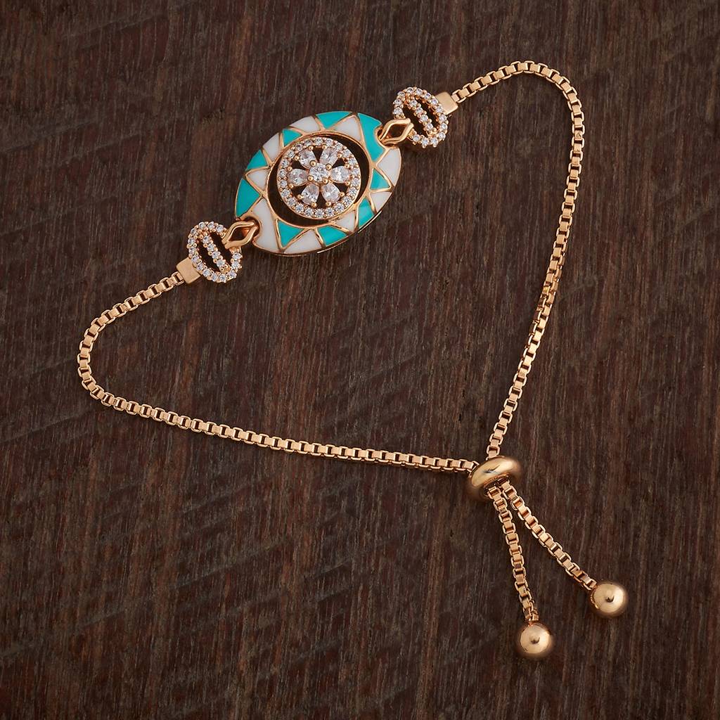 Kushal'S Fashion Jewellery Meena Polish Gold-Plated Party Zircon Bracelet-182263 : 444665