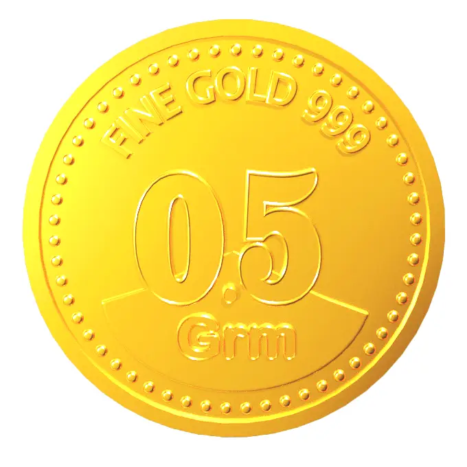 0.5Gram Gold Coin 999 : 05gramGold-999