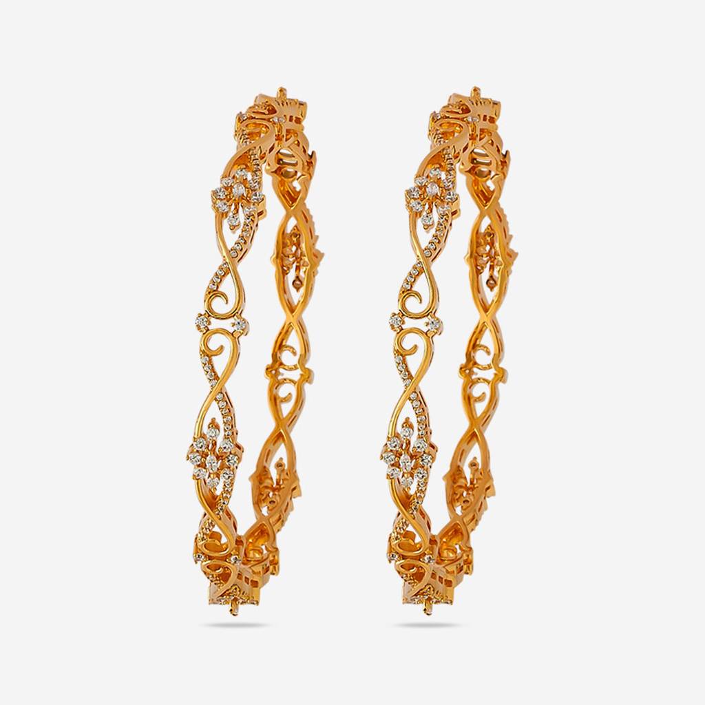 Kushal'S Fashion Jewellery Zircon Bangle -169408 : 410029