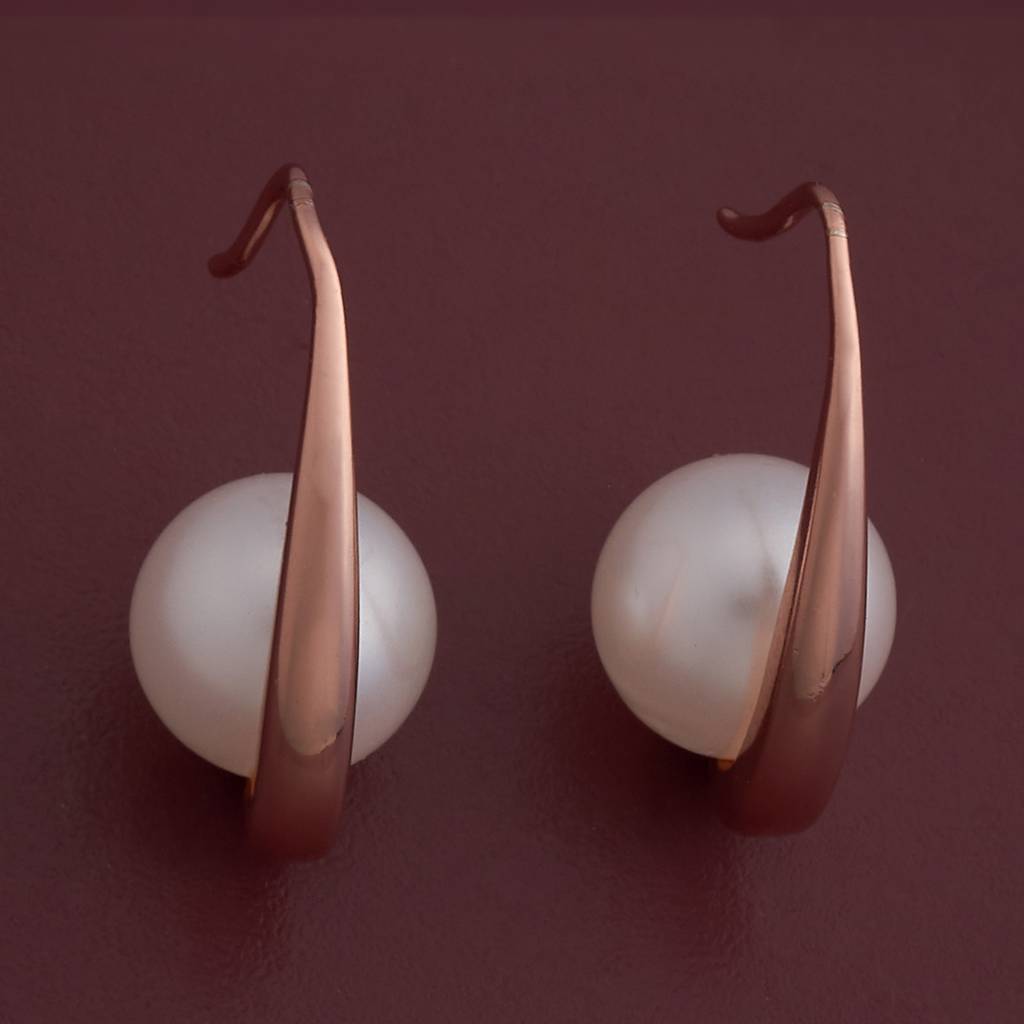 Kushal'S Fashion Jewellery Pearl Plated Synthetic Stones 92.5 Sterling Silver Drops-183102 : 437206