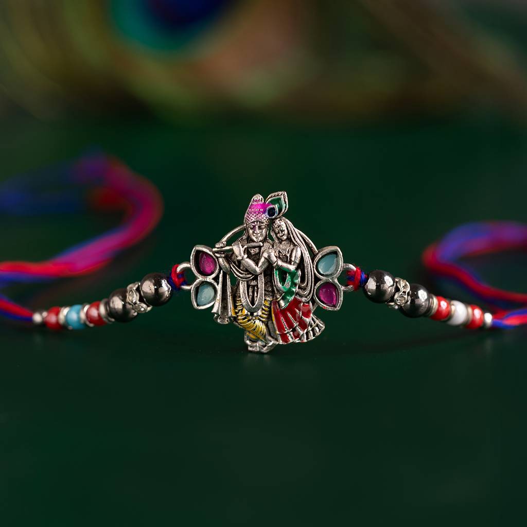 Eternz Certified Jewellery - Voylla Divine Radha Krishna Thread Rakhi For Brother