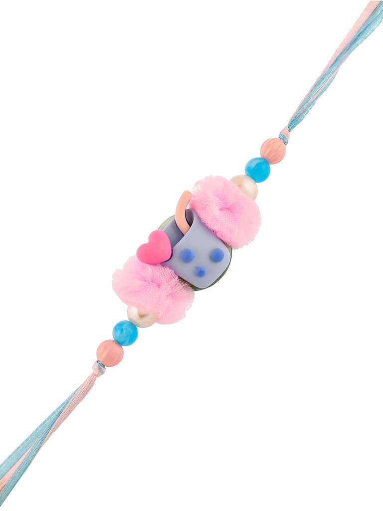 Colourful Monkey Face Beaded Kids Rakhi For Kids : 8905124525281