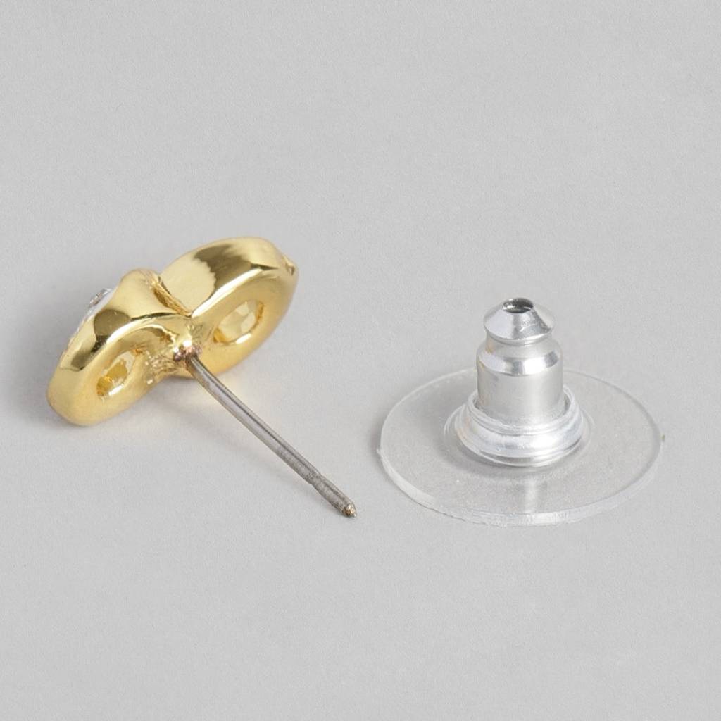 Estele Gold & Rhodium Plated Infinity Loops With Austrian Crystal Necklace Set For Women : 8318NKER