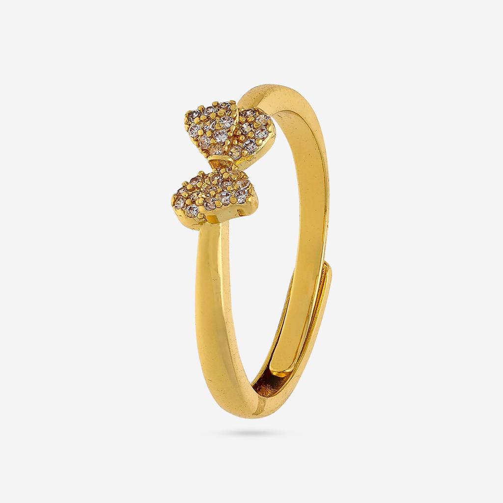 White Gold-Plated Party Trendy Zircon Finger Ring - 459667 : 459667