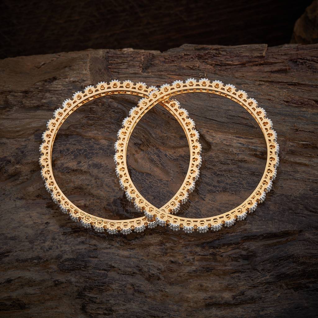 White Plated Party Zircon Bangle-424821 : 424821