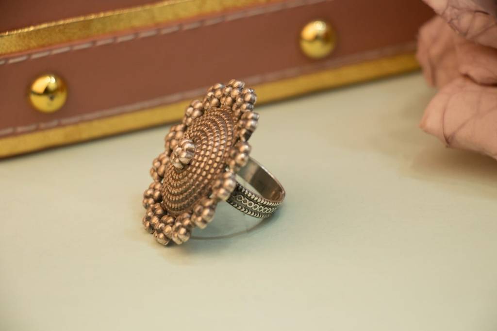 Mizoya Flower Border Concentric Classic Ring : SR197-1-1