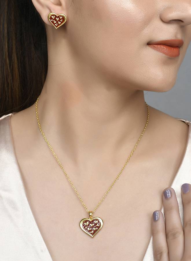 Valentine'S Day Collection Hearts In Heart Pendant Set : 8905124491050