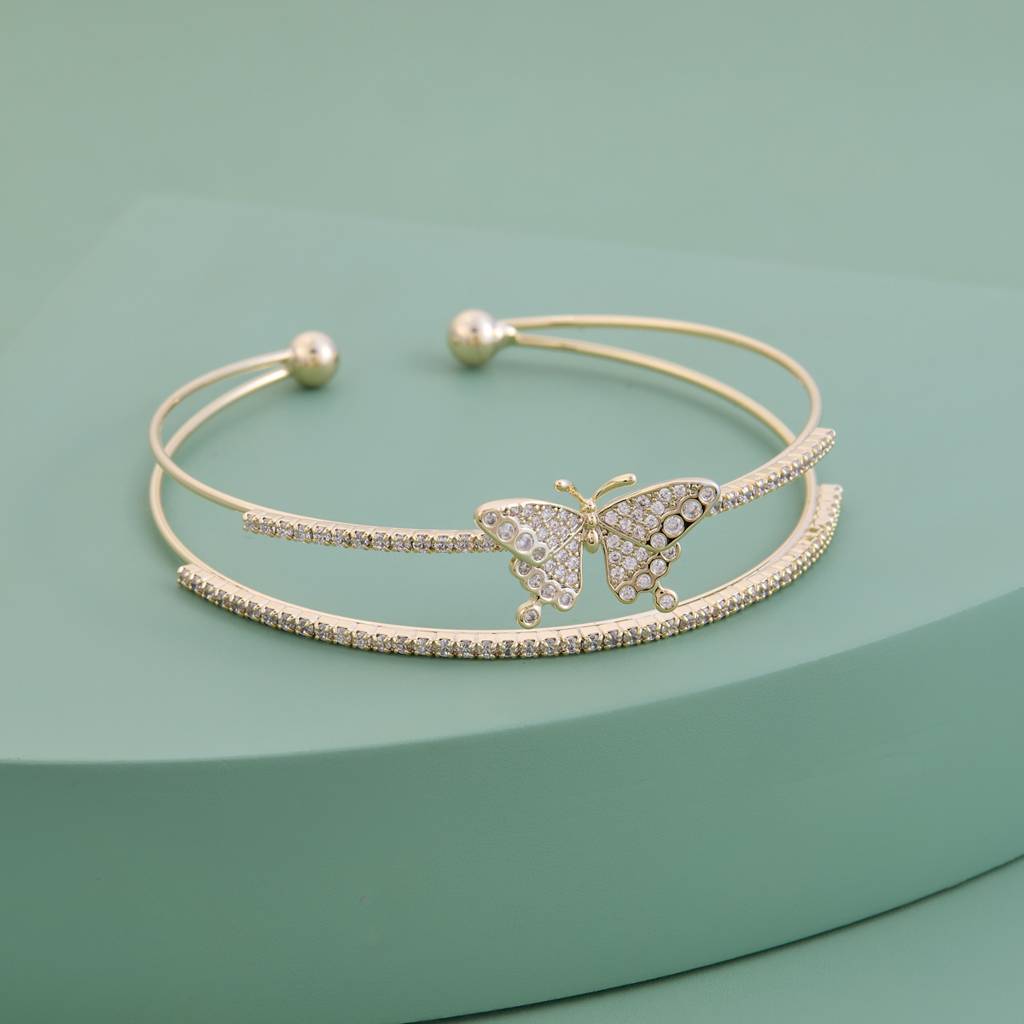 Kushal'S Fashion Jewellery Plated Party Trendy Zircon Kada -189991