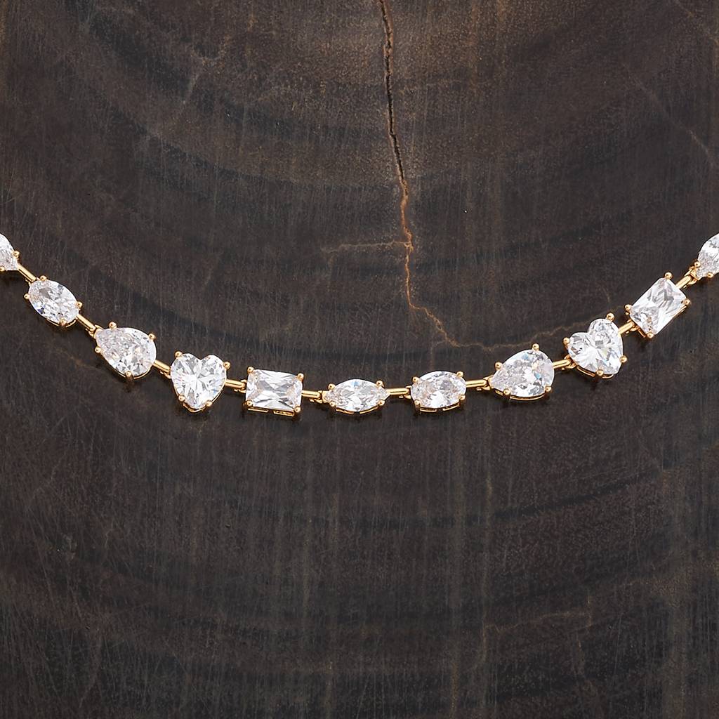 Kushal'S Fashion Jewellery Gold-Plated Zircon Jewellery Set : 412148