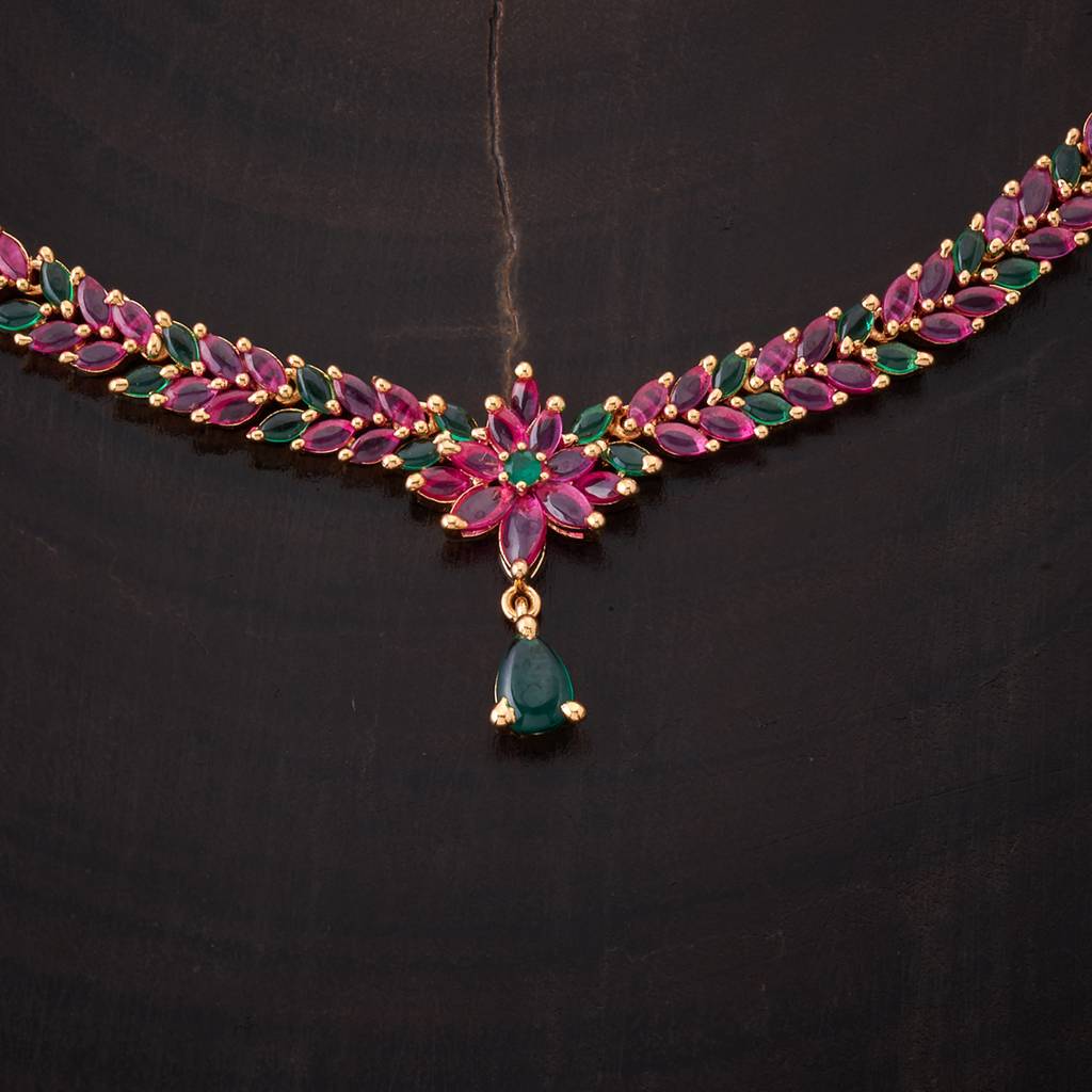 Kushal'S Fashion Jewellery Zircon Necklace -151334 : 364258