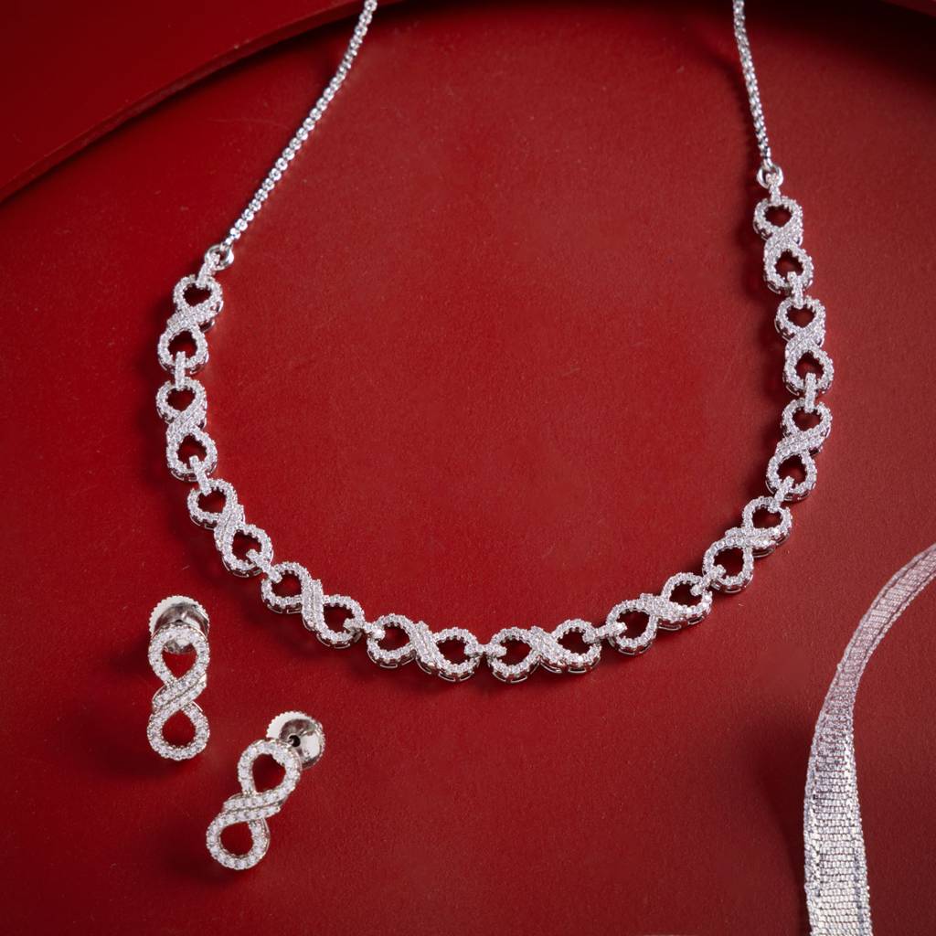 Party Zircon Necklace Set-185646 : 442790