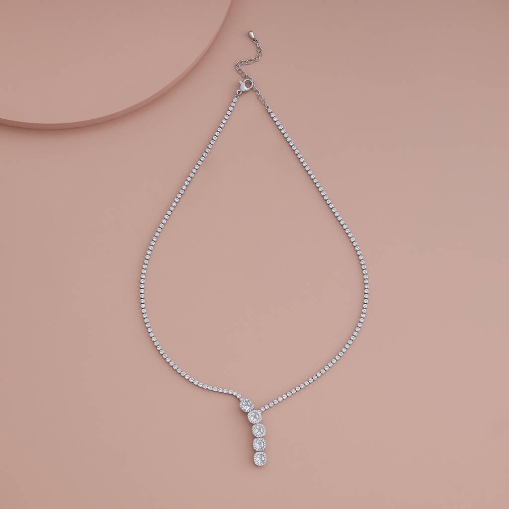 Kushal'S Fashion Jewellery -Plated Party Trendy Zircon Necklace -179807 : 441664