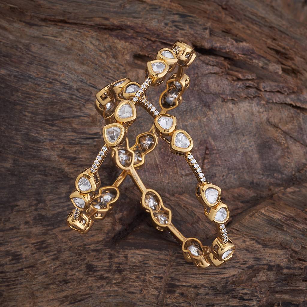 Kushal'S Fashion Jewellery Victorian Plated Party Kundan Bangle : 425799