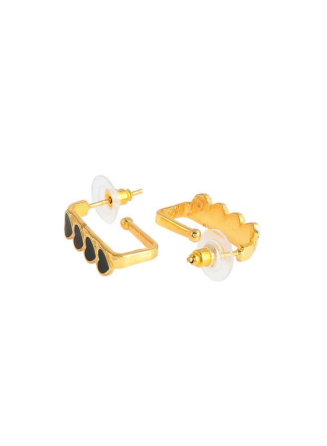 Valentine'S Day Collection Edgy Black Hearts Pendant Set : 8905124491203