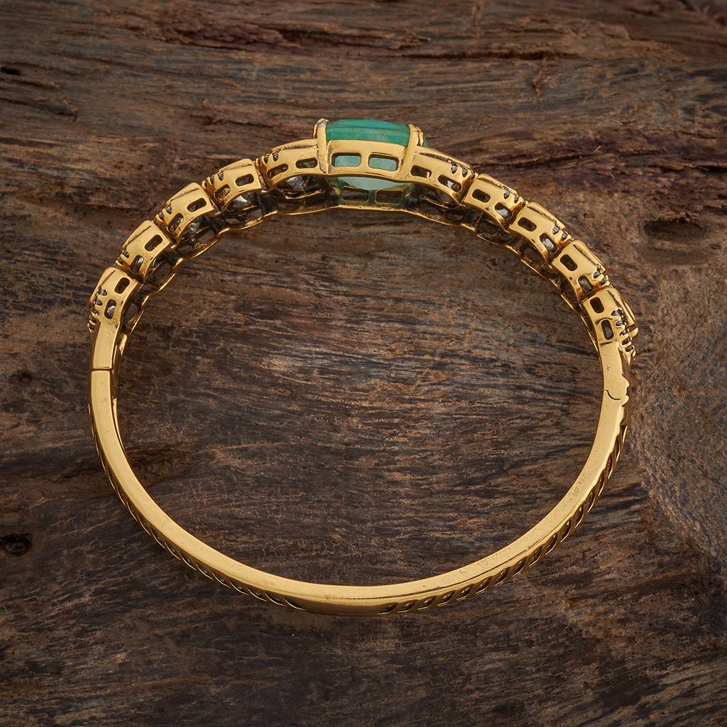 Kushal'S Fashion Jewellery Victorian-Plated Zircon Diamond Studded Bangle-Style Bracelet-178288 : 426939