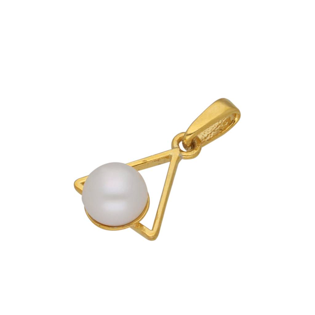 92.5 Sterling Silver Jagrati Simple Pearl Pendant : JPMAY-22-172