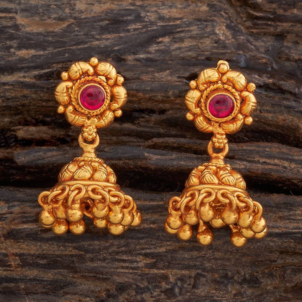 Kushal'S Fashion Jewellery Dome Shaped Jhumkas Earrings-179599 : 429763