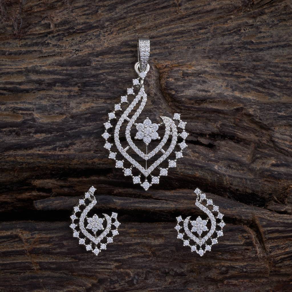 Kushal'S Fashion Jewellery -Plated Party Zircon Pendant & Earring Set -172769 : 413349