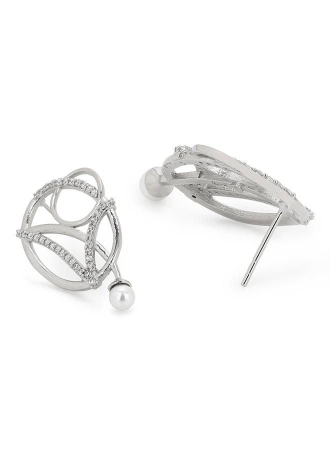 Voylla Silver Brass Earrings-Vmjai43750 : 8905124433609