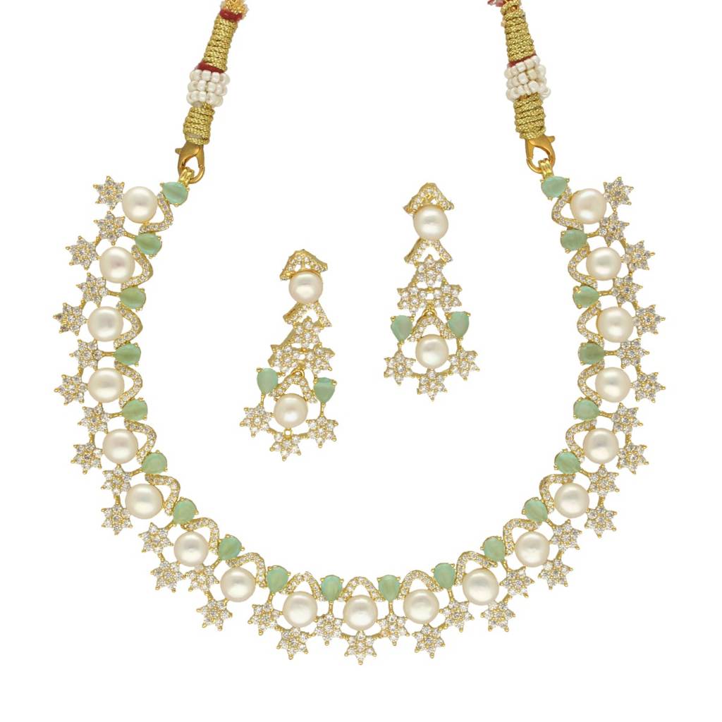Royal Grandeur Pearl Necklace Set : JPJUN-25-005