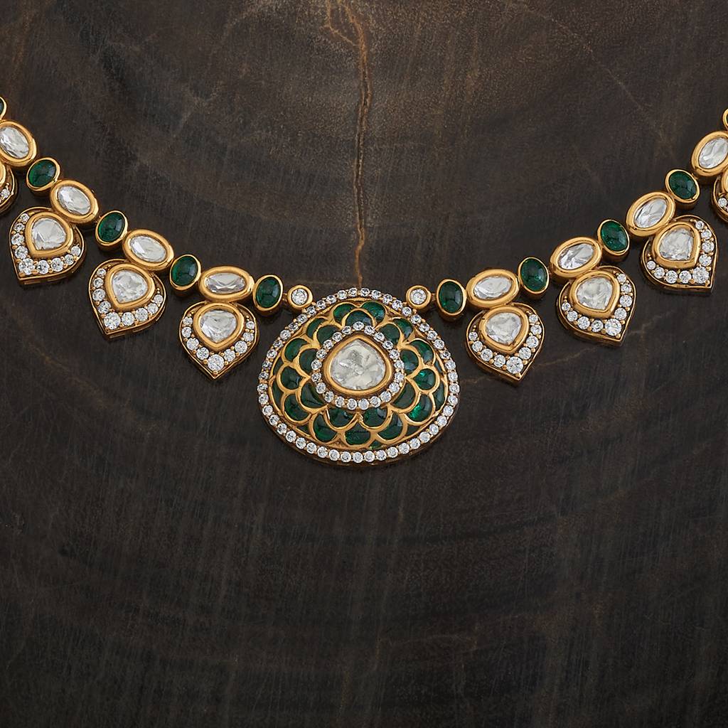 Kushal'S Fashion Jewellery Plated Ethnic Copper Kundan Jewellery Set-176790 : 423811